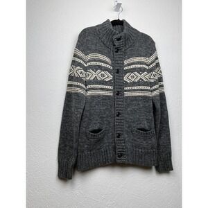 American Eagle Fair Isle Button Cardigan - L - Knit  Winter Cabin/Gorp Core Cozy